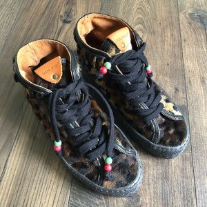 Dolfie Sara 3 Leopard Platform Sneakers 38 Beads